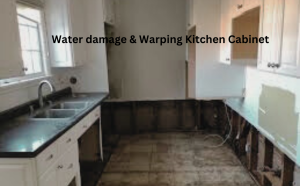 Water damage or Warping Kitchen Cabinet